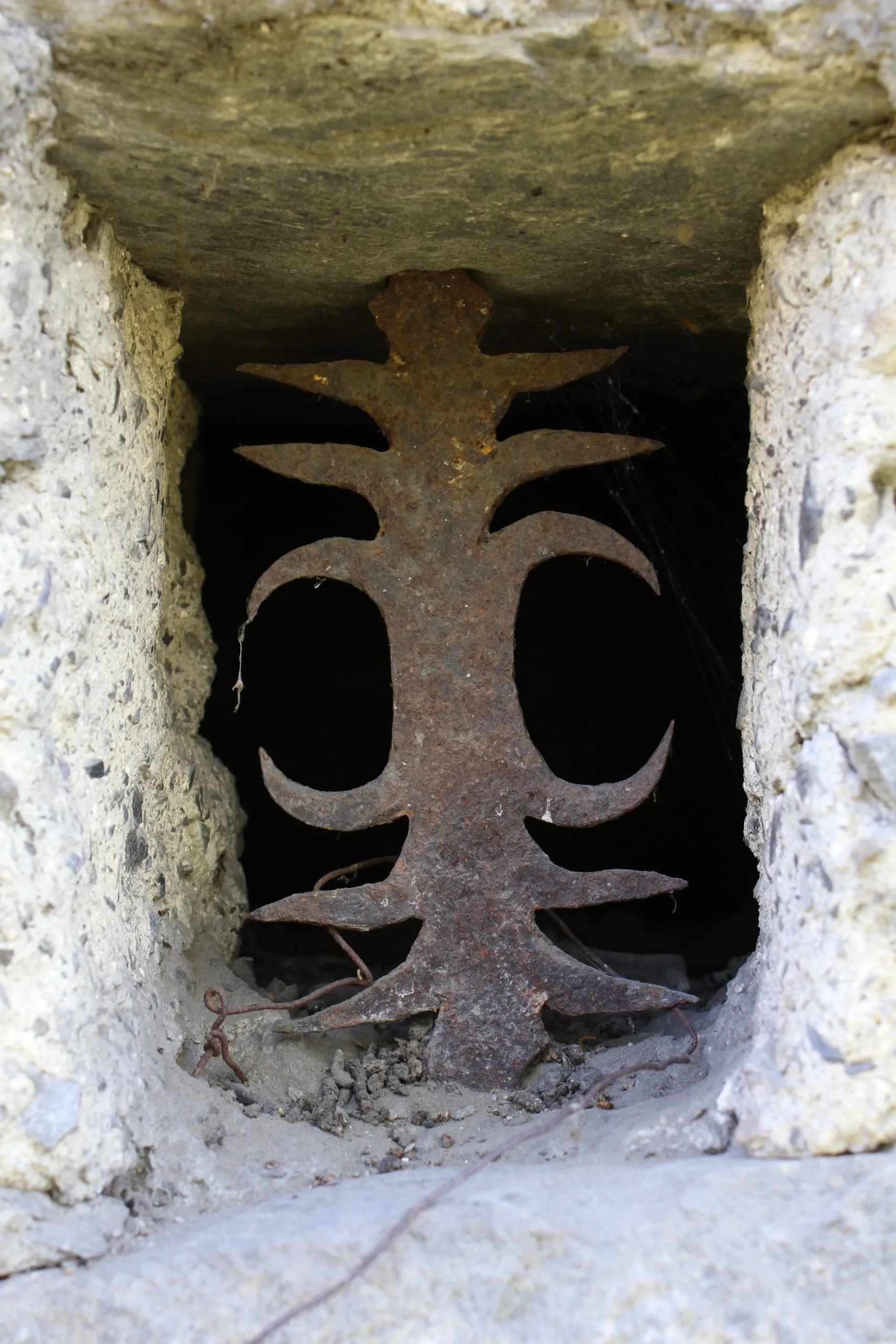 A small window in the local chapel
